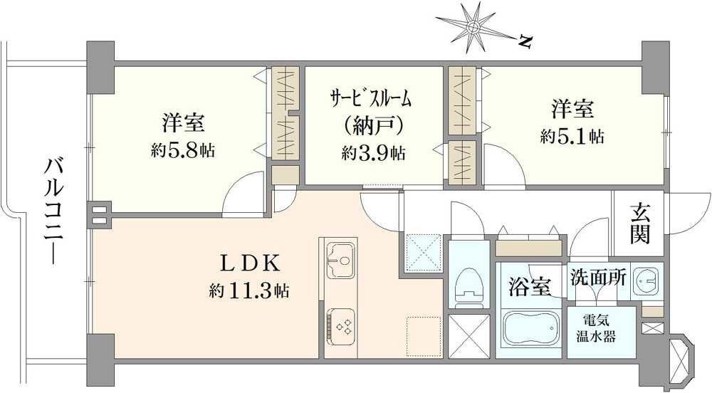 グリーンビュー第三川口の間取図