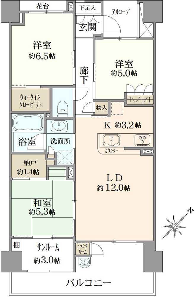 川崎サイトシティIII番館の間取図