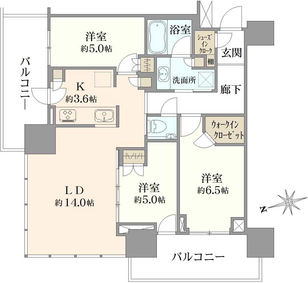 プラウドタワー小岩ファーストの間取図