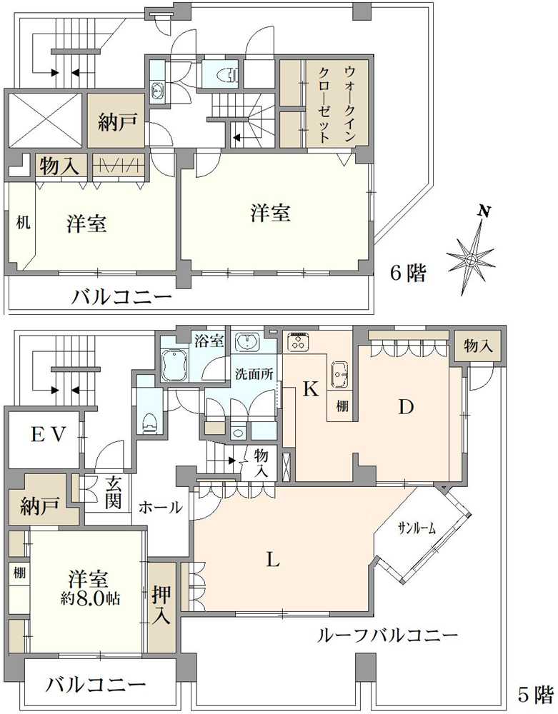 サンローズの間取図