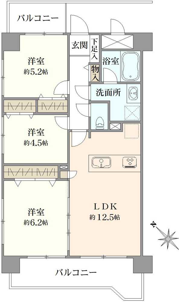 モナークマンション両国隅田川の間取図