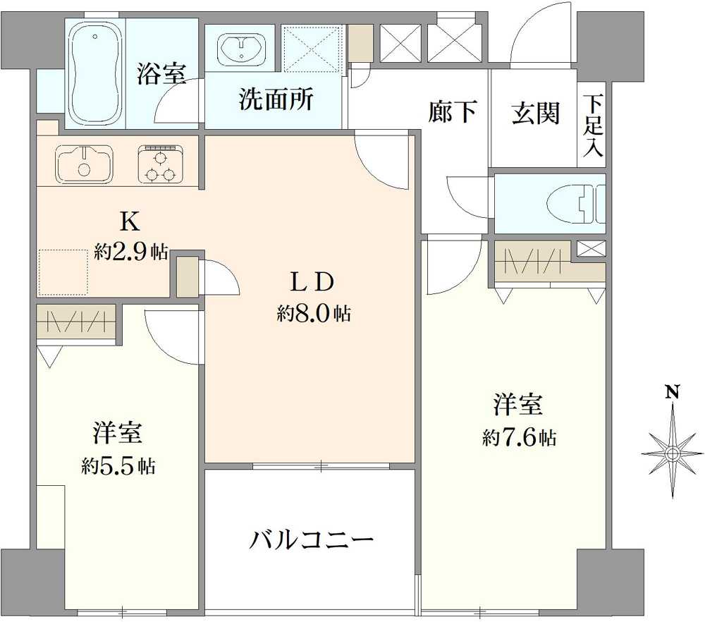レクセルマンション錦糸町の間取図