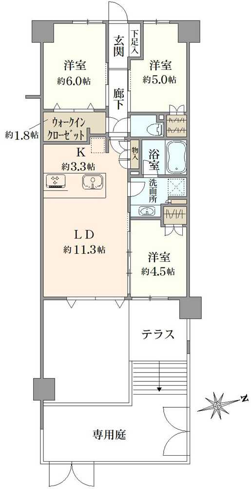 ヴェレーナグラン東戸塚の間取図