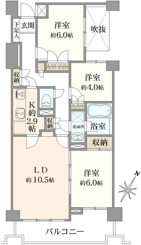 戸塚ヒルズの間取図