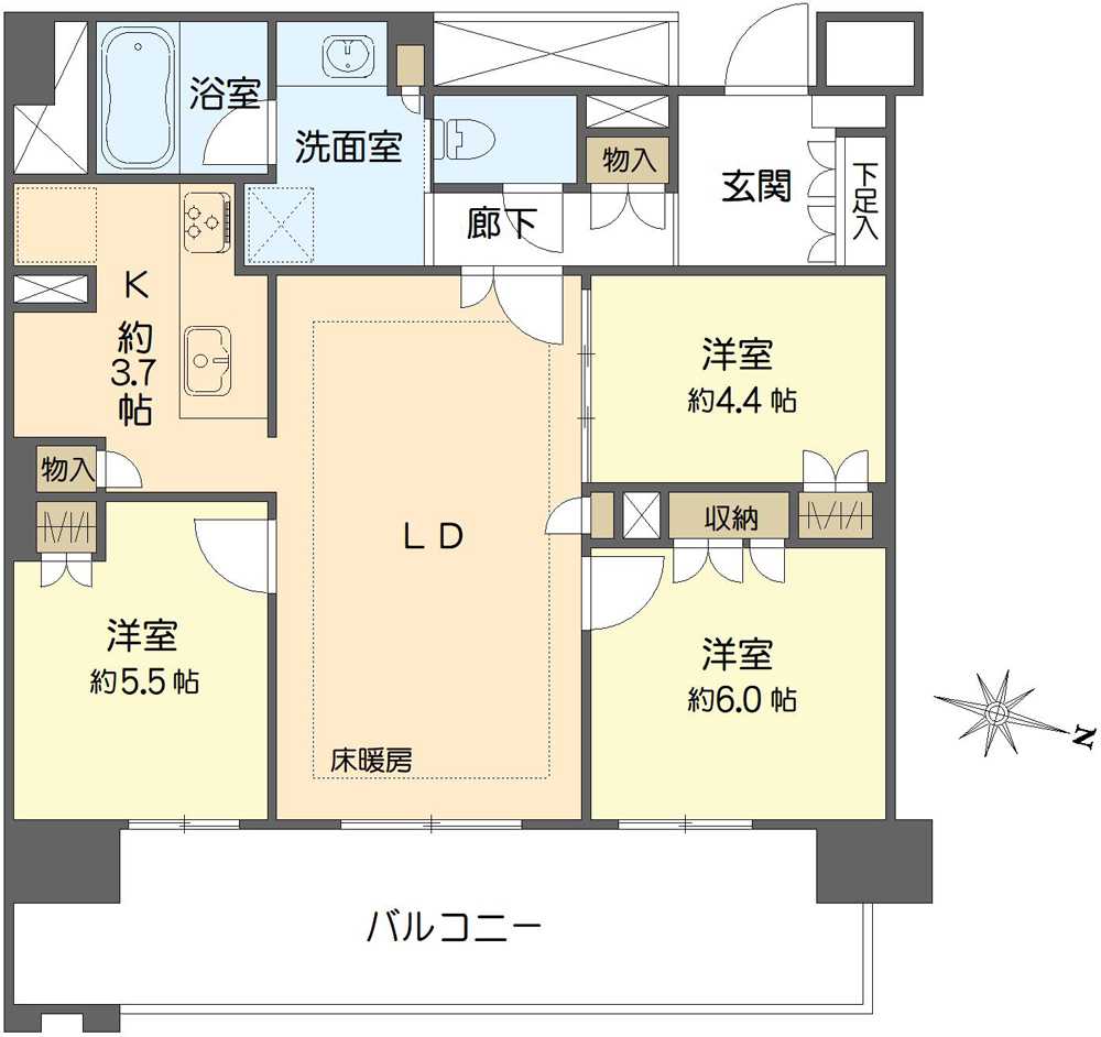 Brillia Tower 箕面船場 の間取図