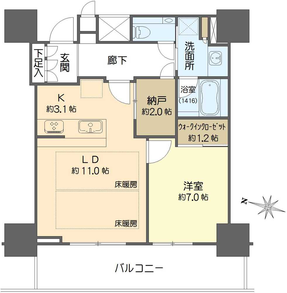 ザ・パークハウス大阪梅田タワーの間取図