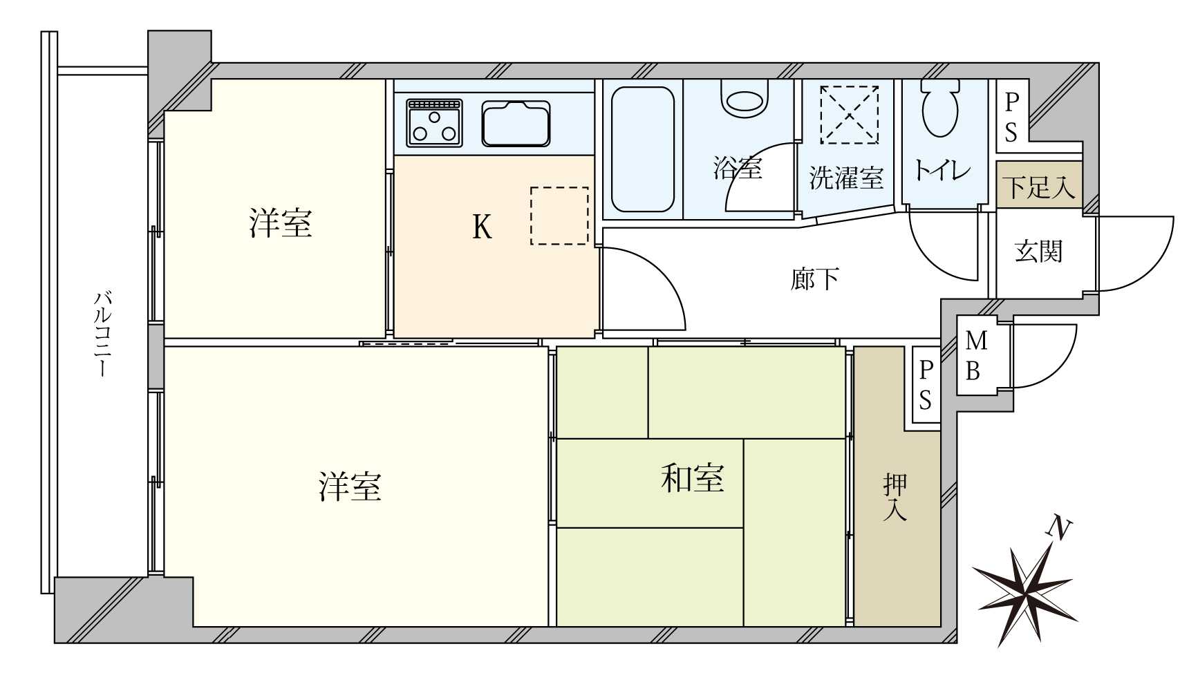 ライオンズマンション王子公園第3の間取図
