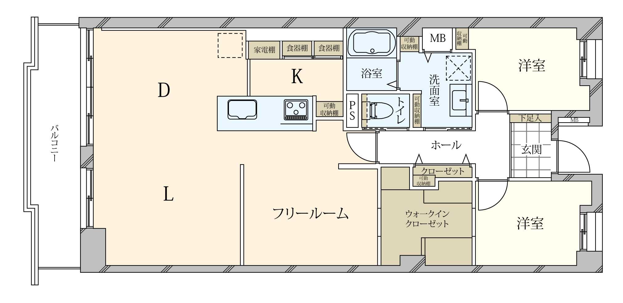 苦楽園ヒルズ3号棟の間取図