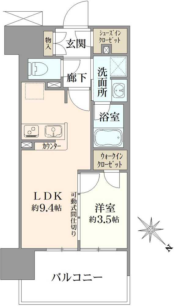 プライム川崎の間取図