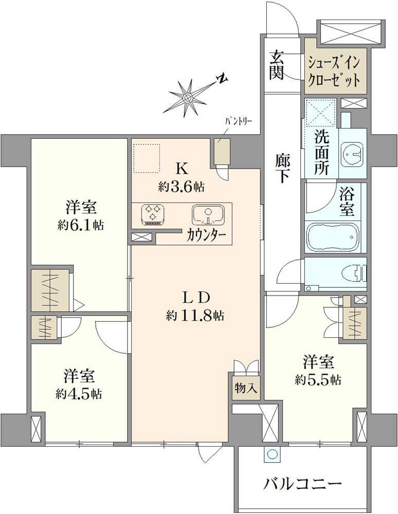 ブランズ文京小石川レジデンスの間取図