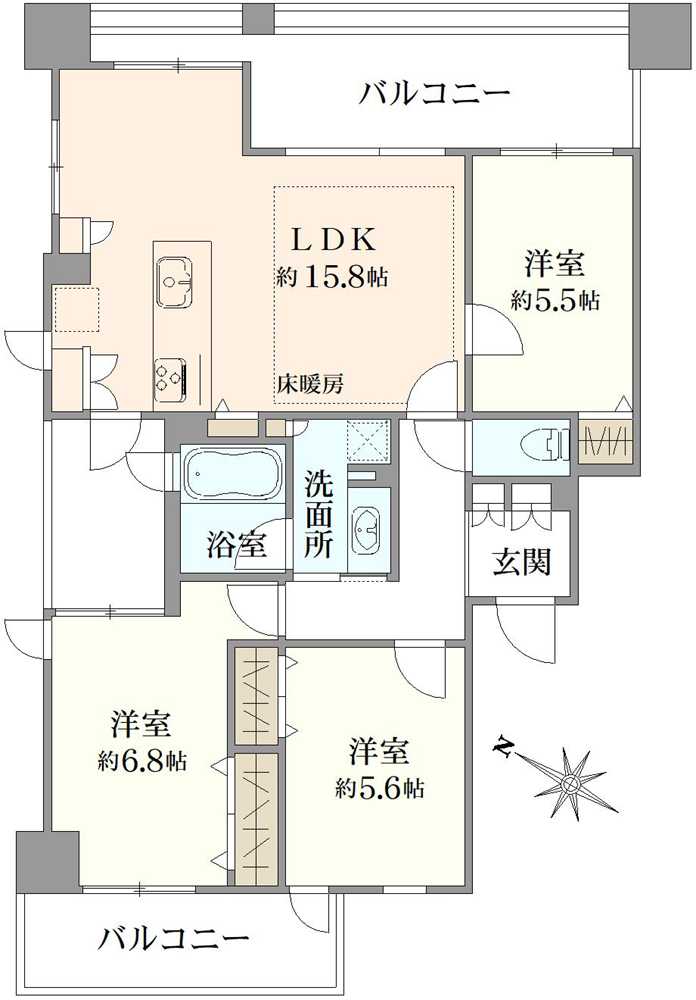 グランフラッツ文京・千石の間取図