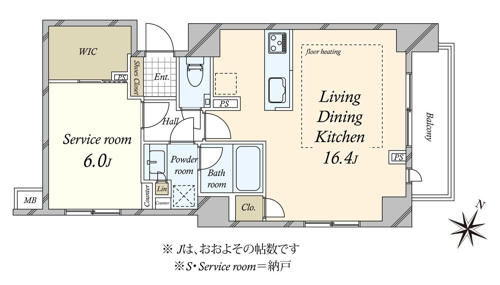 ガレリアグランデの間取図
