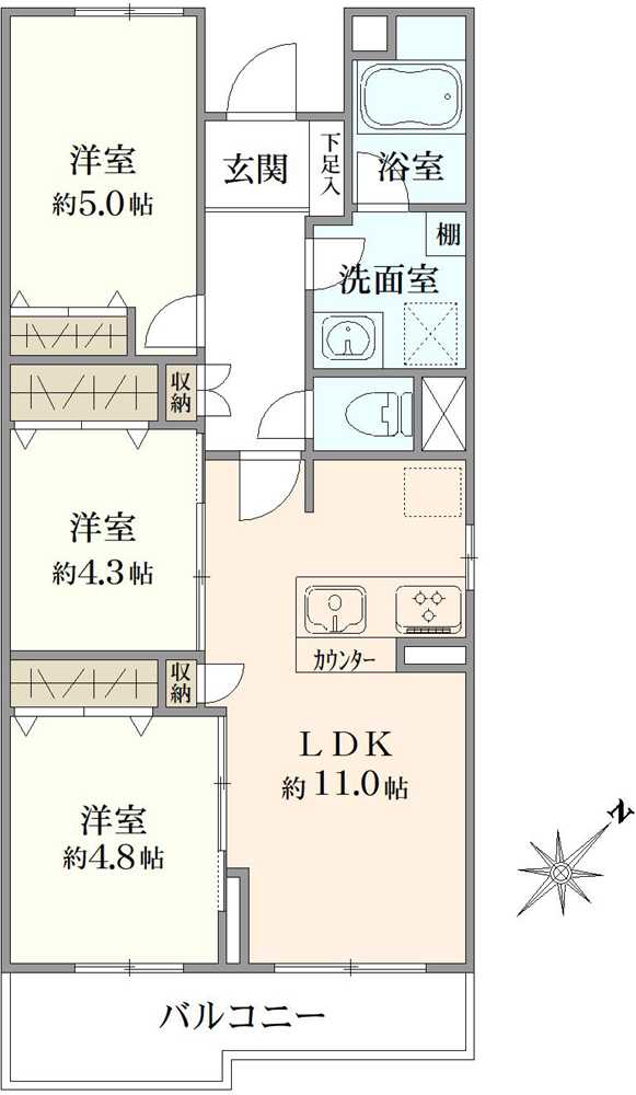 ハイマート幸の間取図