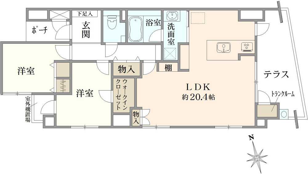 プラウド市川大門通りの間取図