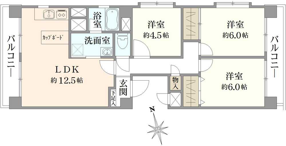 イトーピア市川マンションの間取図