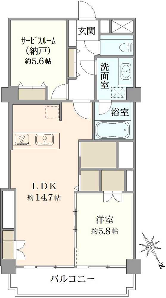 トマス本八幡の間取図