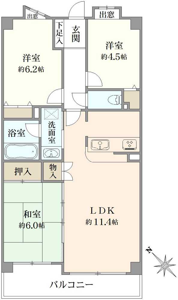 レクセルマンション行徳第2の間取図