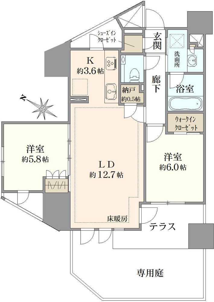 プラウド市川マークスの間取図