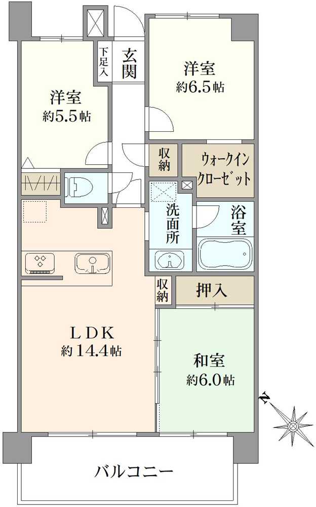 レクセルアベニュー浦安の間取図