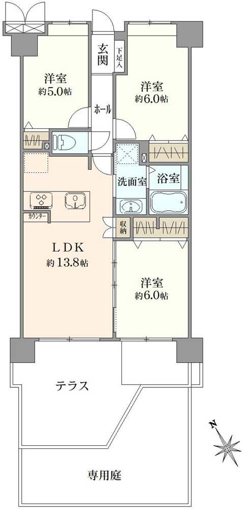 ダイアパレス篠崎 ブリリアントコートの間取図