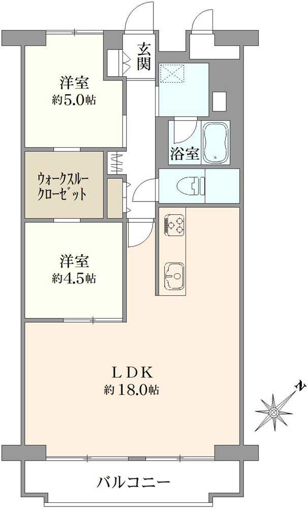行徳ニューハイツ3号棟の間取図