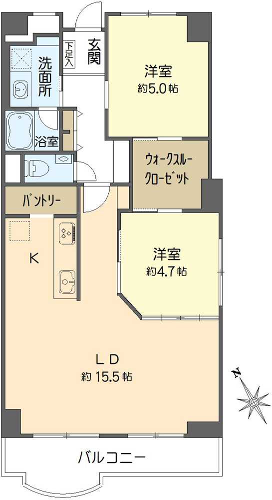 サンコーポ浦安B棟の間取図