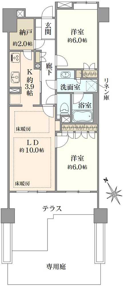 ヒルズ本八幡プレシャスコートの間取図