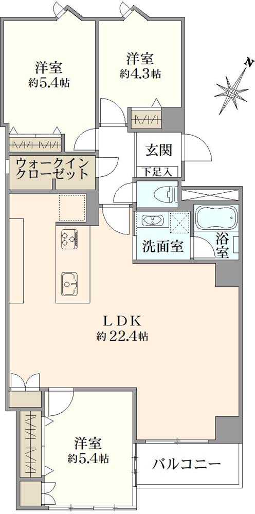 コープ西船橋4号棟の間取図