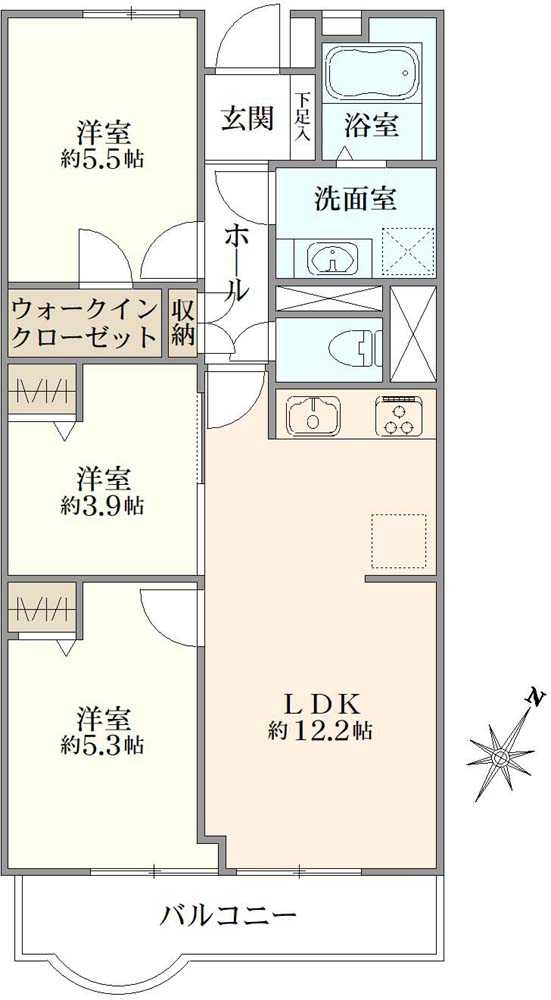 ハイマート幸の間取図