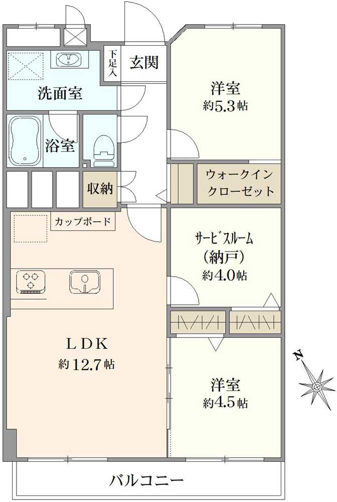 市川ハイマンションの間取図