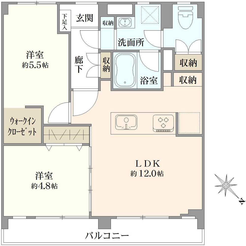 行徳マンションの間取図