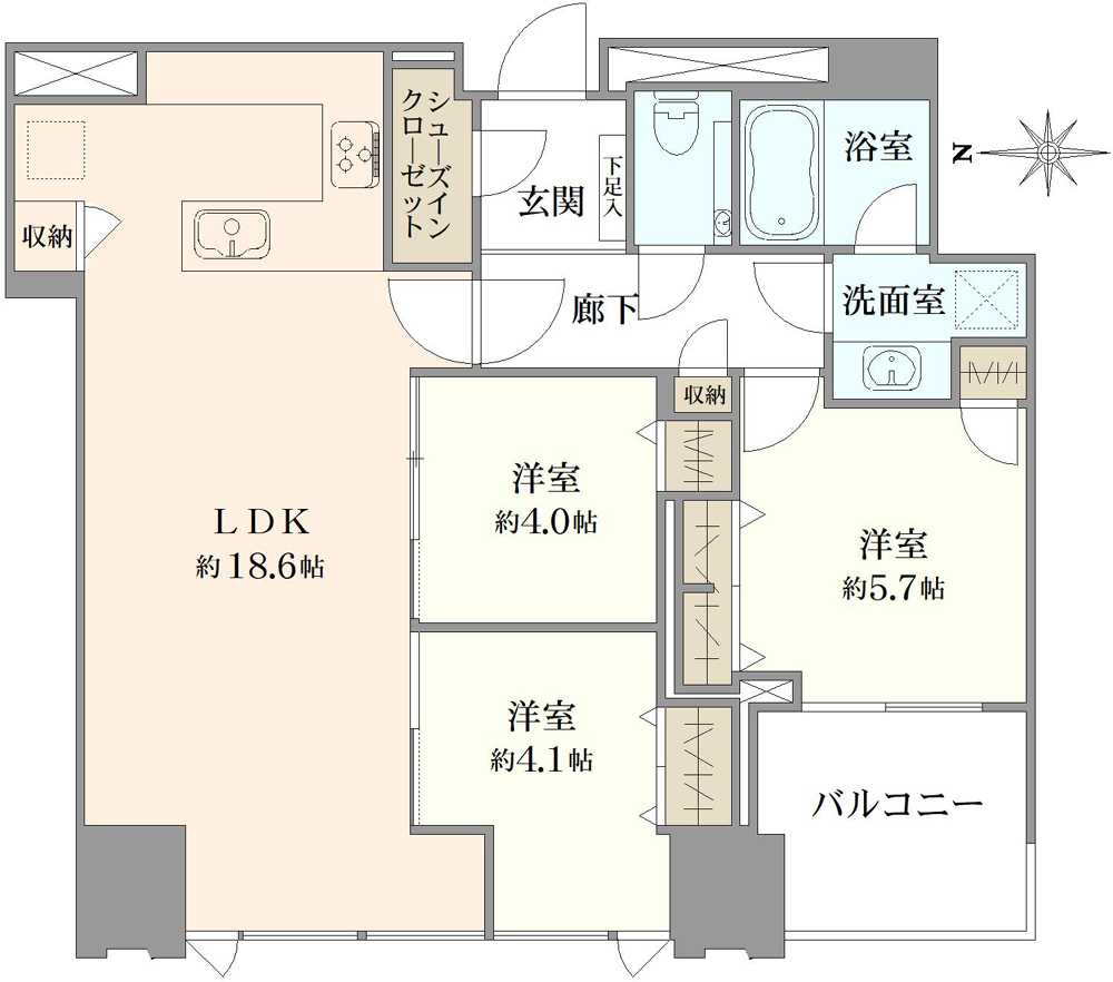 シティタワーズ豊洲ザ・シンボルの間取図
