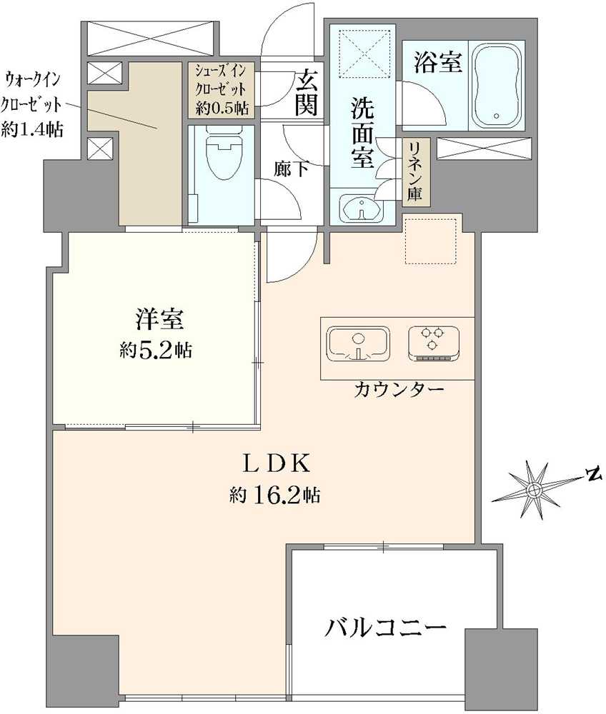 ローレルタワールネ浜松町の間取図