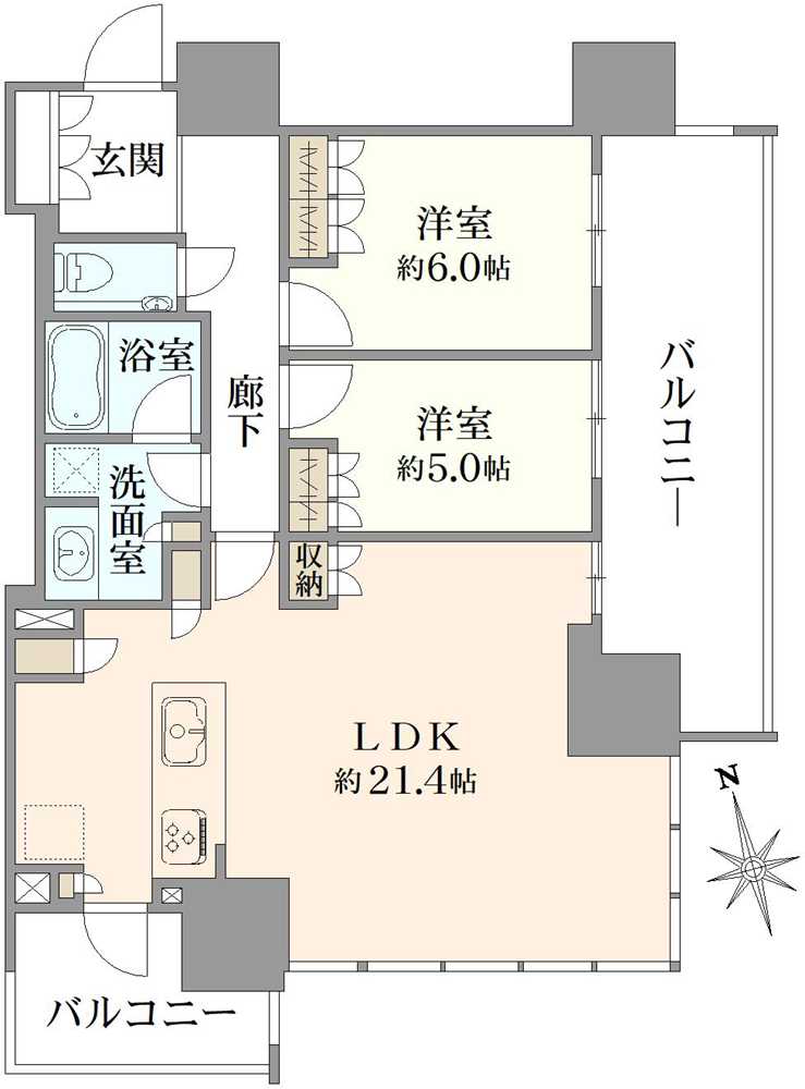 ブランズタワー芝浦の間取図