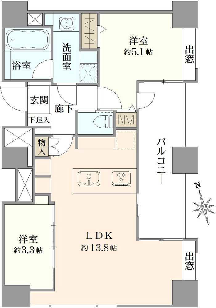 ザ・タワー芝浦の間取図