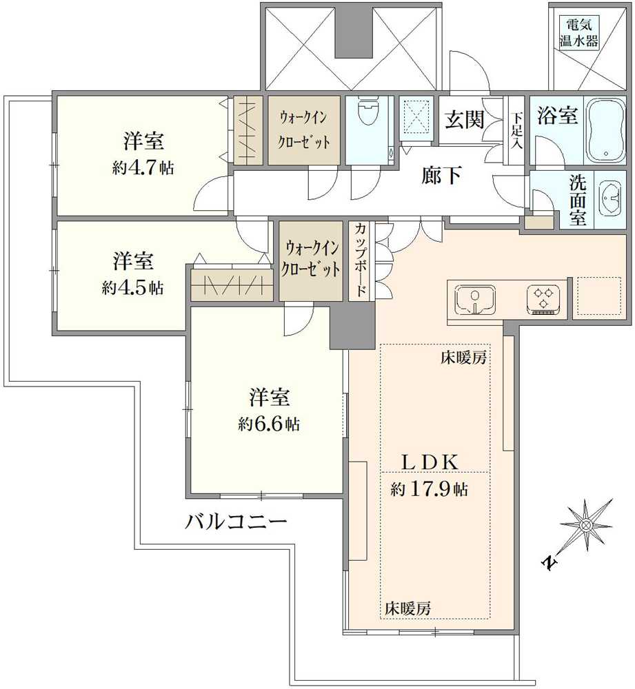 晴海アイランドトリトンスクエアビュータワーの間取図