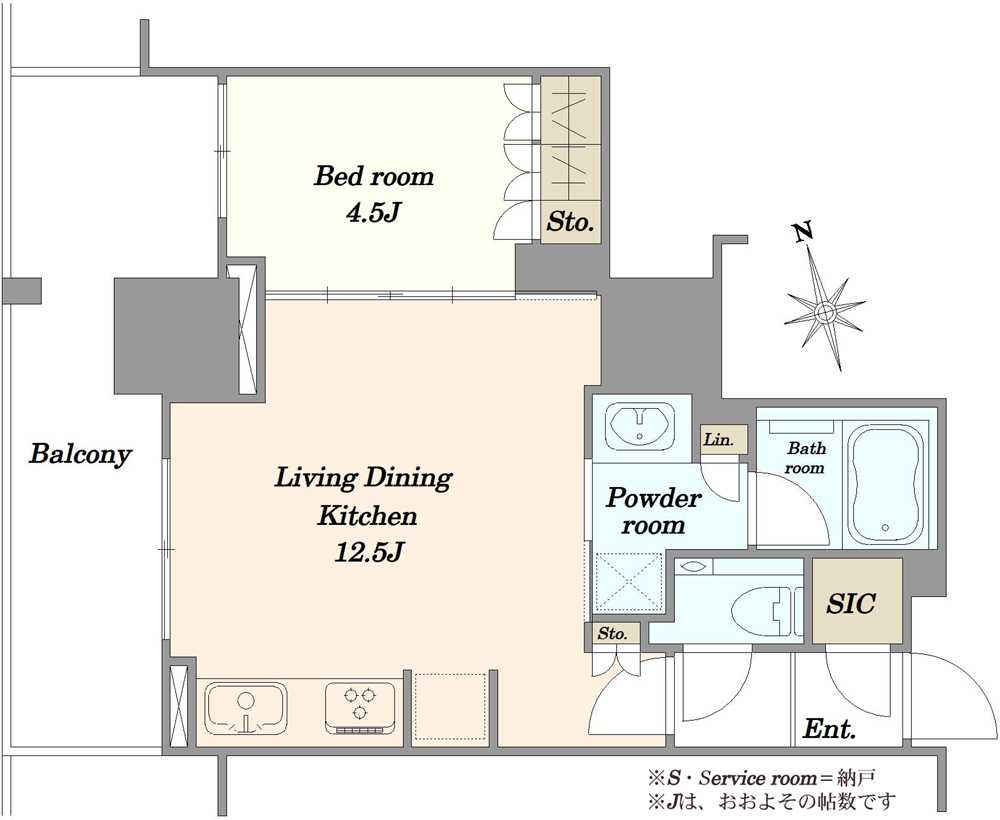 ブランズタワー芝浦の間取図