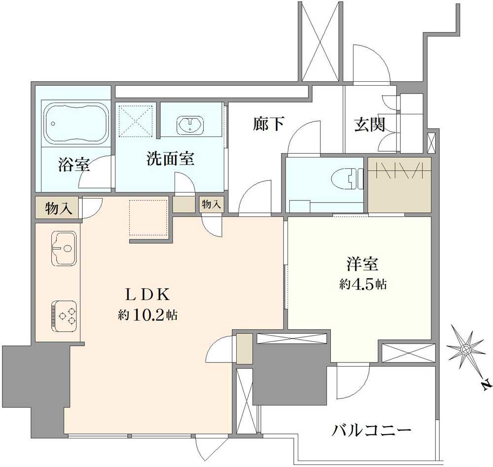 プラウドタワー芝浦の間取図