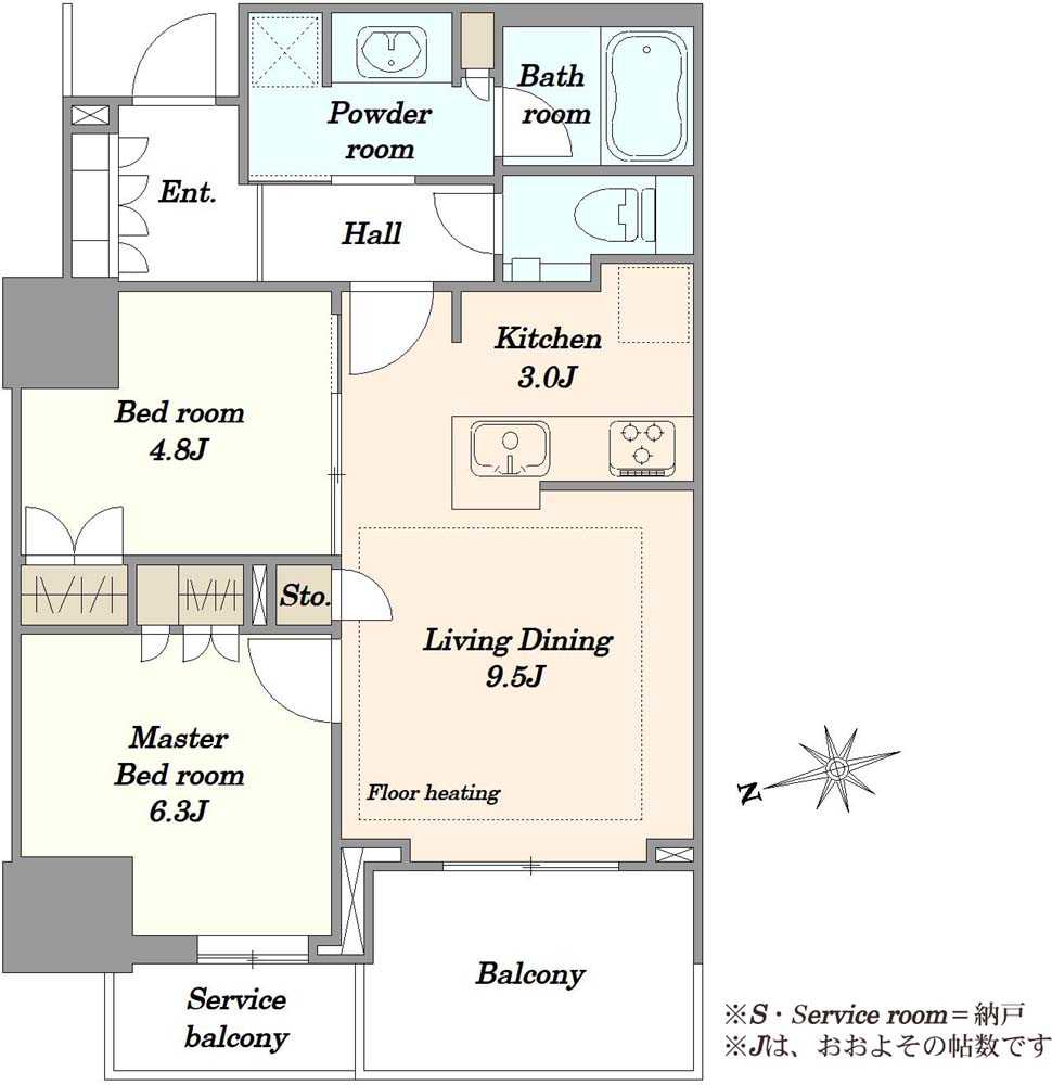 プラウドタワー芝浦の間取図