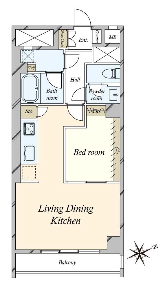 柿の木坂パレスの間取図
