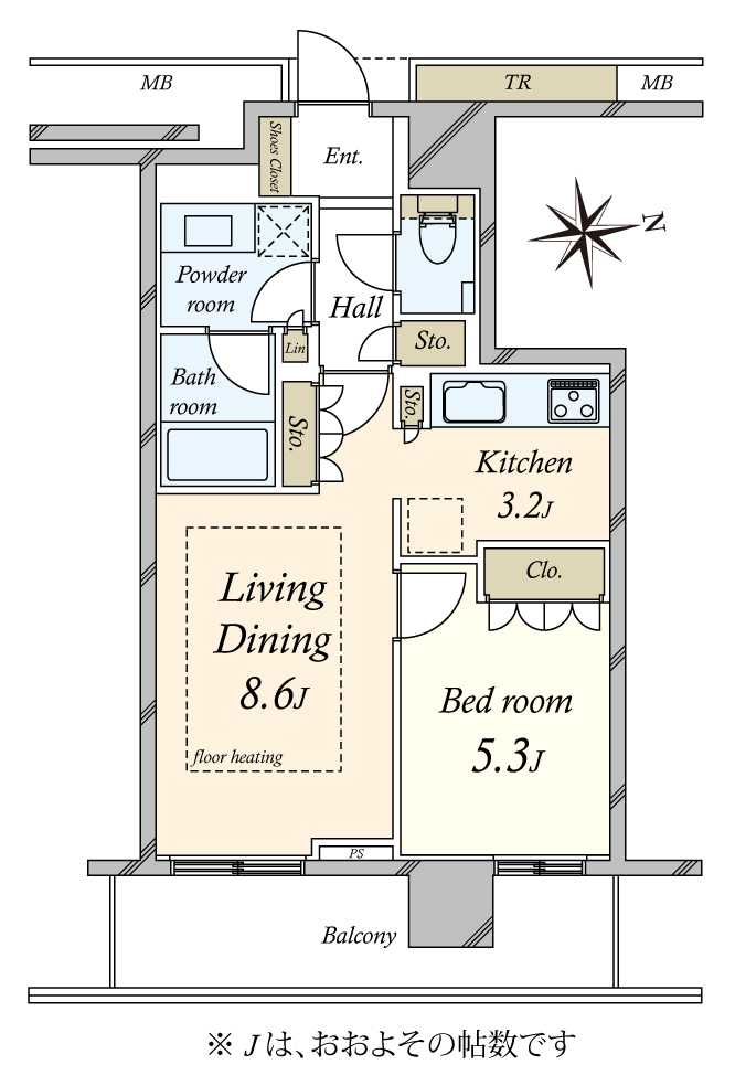 プリズムタワーの間取図
