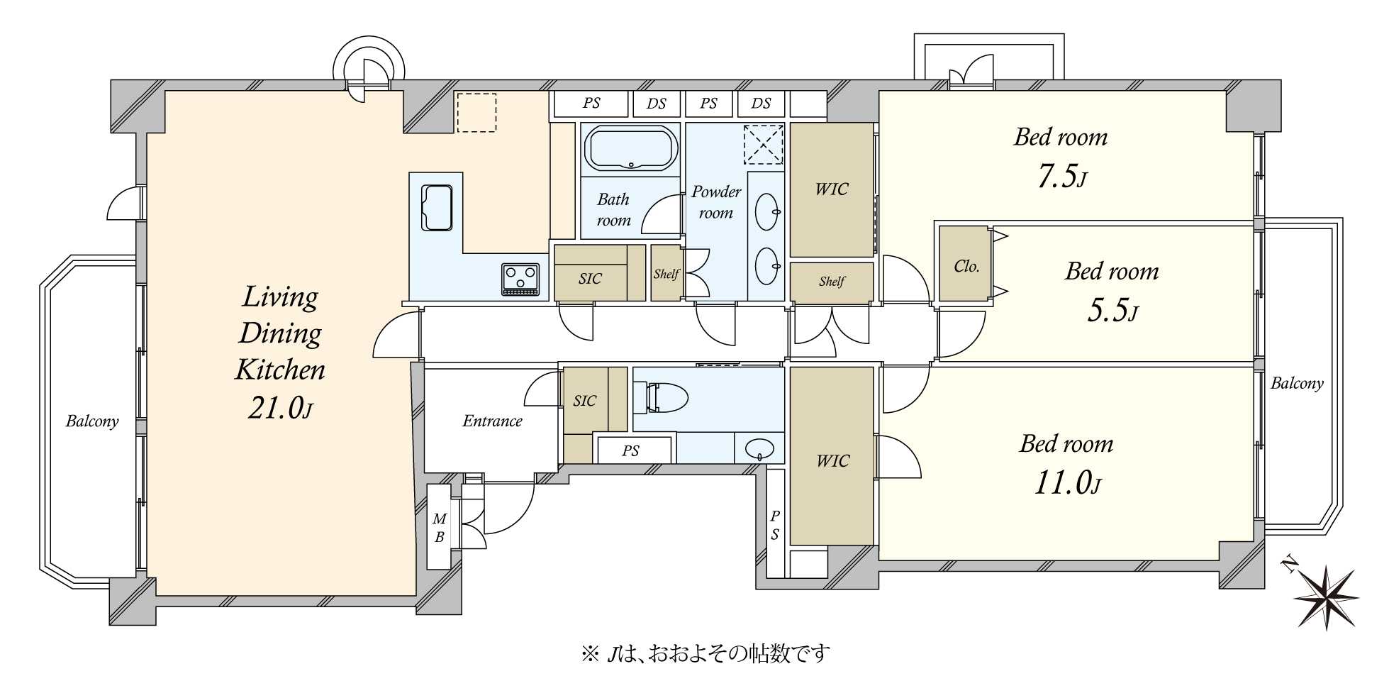 白金台ハウスの間取図