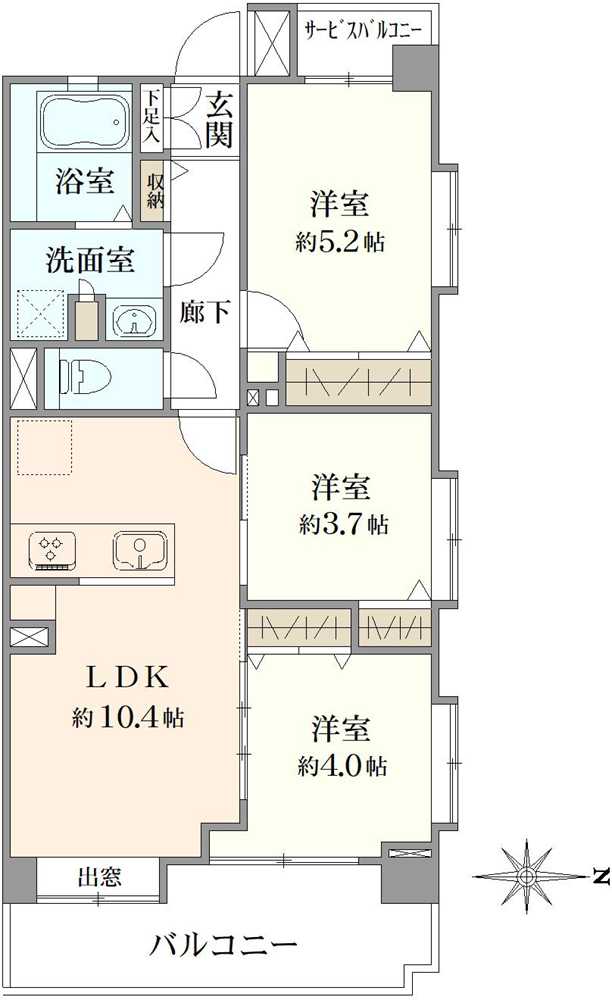 レーベンハイム下赤塚の間取図