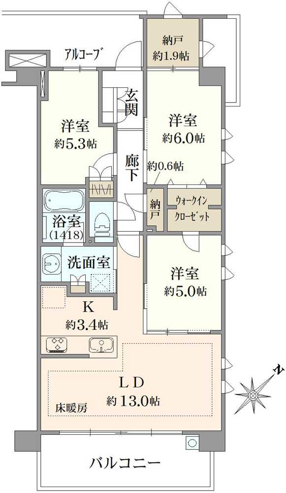 プラウド練馬光が丘公園の間取図