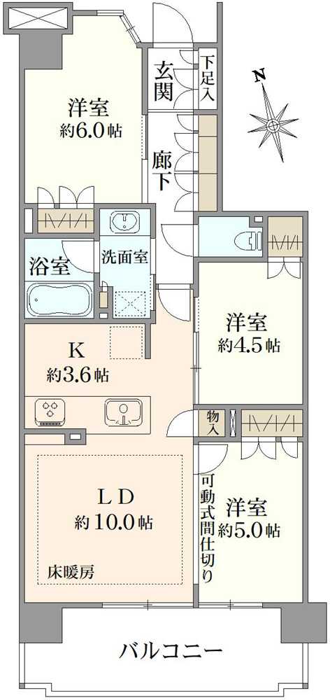 サンリヤン成増アーバンステージの間取図