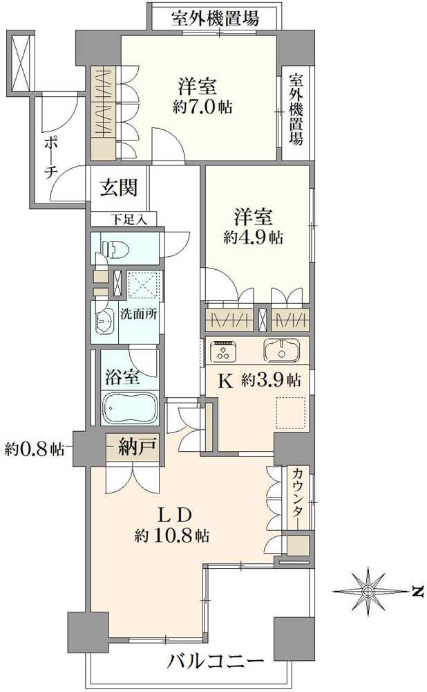 ヒルズ国立の間取図
