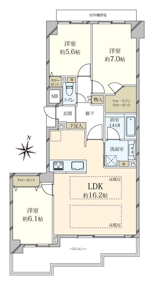 グランステイツ御影の間取図