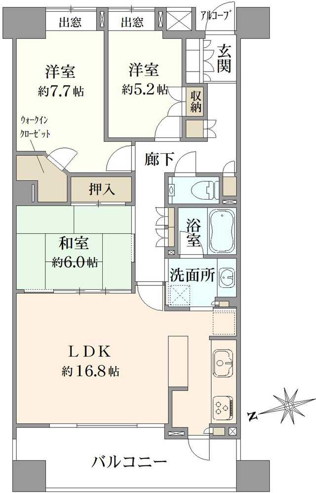 レコシティ・プライムの間取図