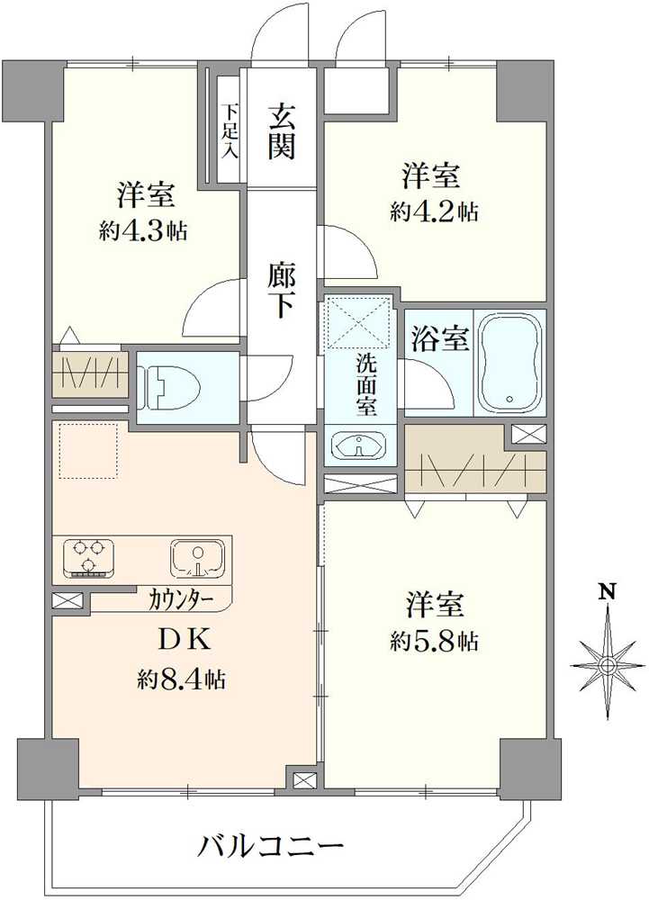 コスモ堀切菖蒲園駅前の間取図