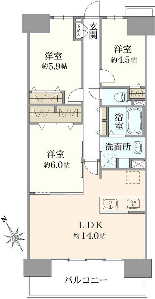 ダイアパレス竹ノ塚II の間取図